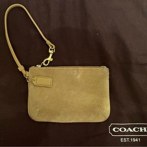 Coach Suede wristlet